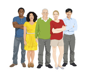 Obraz premium Group of People Illustrations Concept