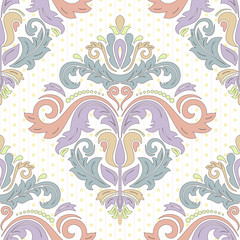 Damask Seamless  Pattern. Orient Background
