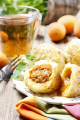 Apricot in pastry, popular austrian dish.