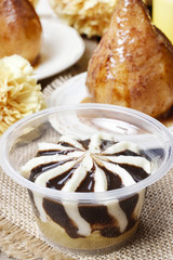 Vanilla and chocolate layer dessert