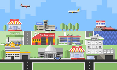 Obraz premium Government Buildings Background