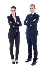full length portrait of young handsome man and beautiful woman i