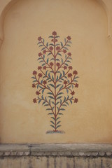 fresque de plante au fort d'Amber