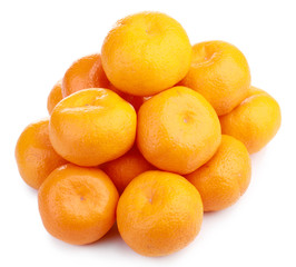 Tangerines isolated on white