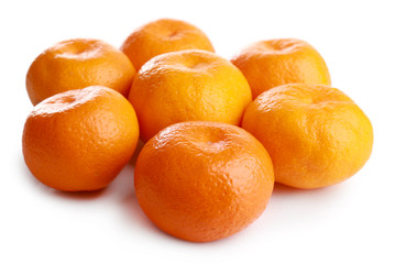 Tangerines isolated on white