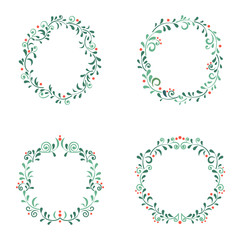 Set of floral frames