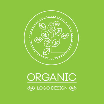 Vector design elements for organic natural logos