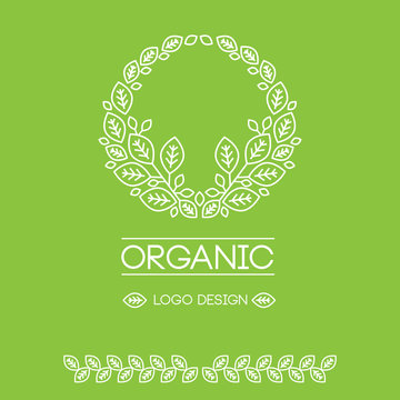 Vector design elements for organic natural logos