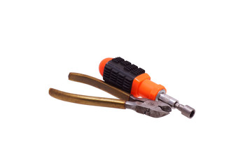 Screwdriver and pliers.