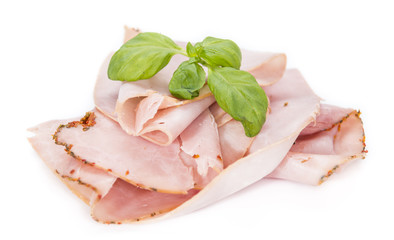 Ham isolated on white
