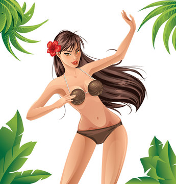 Coconut Bra Images – Browse 1,025 Stock Photos, Vectors, and Video