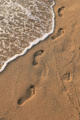footprints in the sand