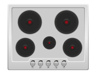 surface for electric stove vector illustration