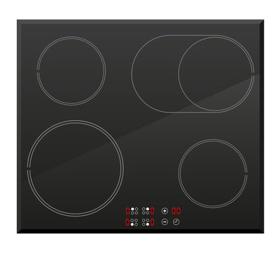 surface for electric inductive stove vector illustration