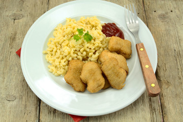 nuggets et coquillettes