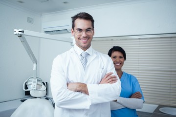 Fototapeta premium Portrait of smiling dentists