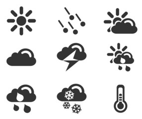black weather icons