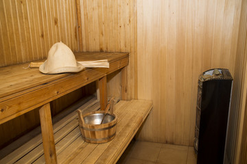 Fototapeta na wymiar Sauna, bath accessories