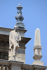 Fototapeta na wymiar Statue of Bedrich Smetana in Opera House of Budapest, Hungary