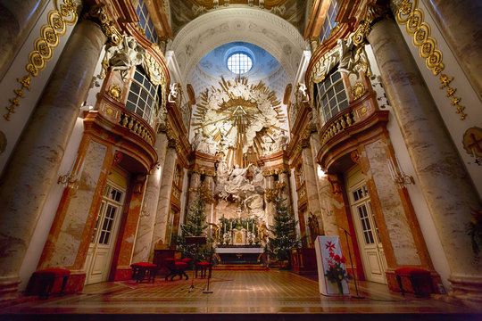 Interior of St. Charles' Church
