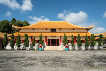Fototapeta premium Chinese Martyrs' Memorial Museum on Doi Mae Salong mountain of Chiang Rai province of Thailand.