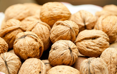 Circassian walnut in heap