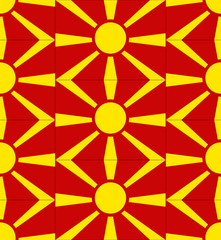 Macedonia flag texture vector