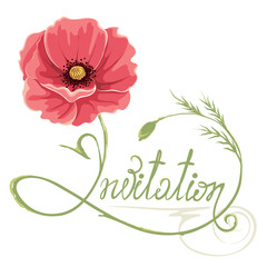 Poppy flower -- invitation