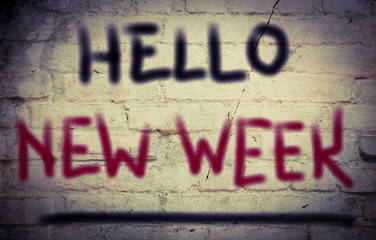 Hello New Week Concept