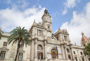 Fototapeta na wymiar Valencia City Hall Building