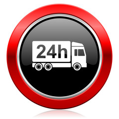 delivery icon 24h shipping sign