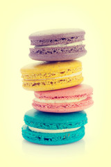 Colorful macaron cookies