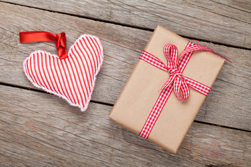 Valentines day toy heart and gift box