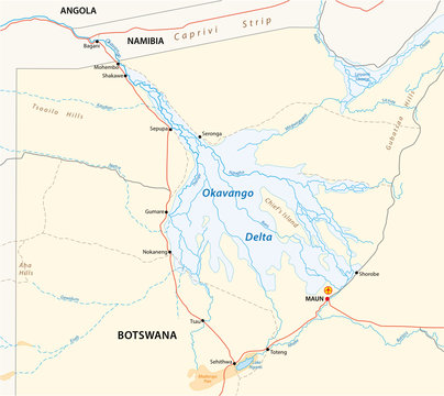 okavango delta map