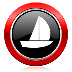 yacht icon sail sign