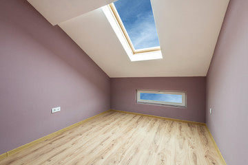 Empty purple room (includes clipping path)