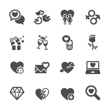love and valentine icon set 5, vector eps10