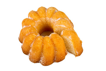 fresh cake isolated on white