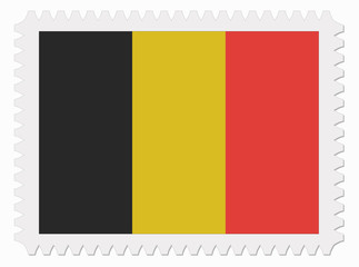 Belgium flag stamp