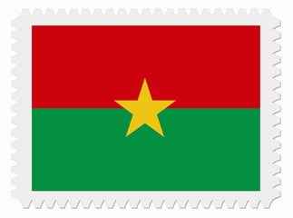 Burkina Faso flag stamp