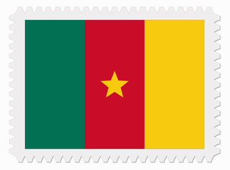 Cameroon flag stamp