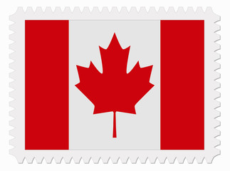Fototapeta na wymiar Canada flag stamp