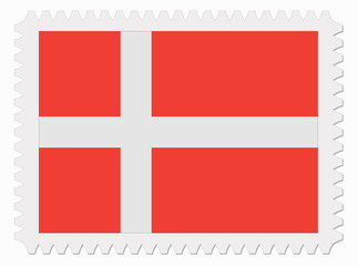 Denmark flag stamp