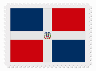 Dominican Republic flag stamp