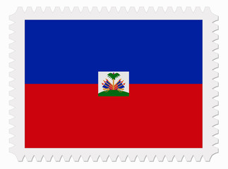 Haiti flag stamp