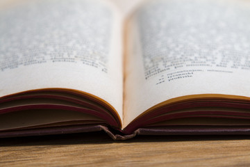 Open old book