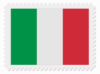 Italy flag stamp