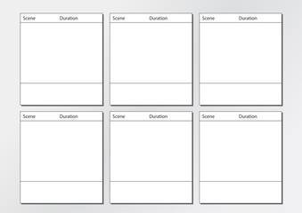 TV commercial storyboard template x6