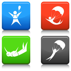 Skydiving Icon Set