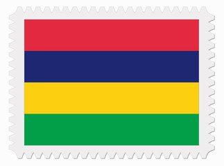 Mauritius flag stamp